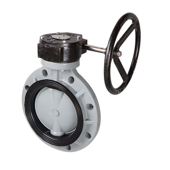 BUTTERFLY VALVE(WORM GEAR) CPVC
